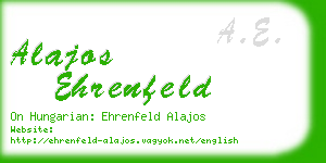alajos ehrenfeld business card